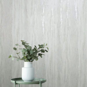 Non-woven wallpaper Industrial white grey gloss 35153