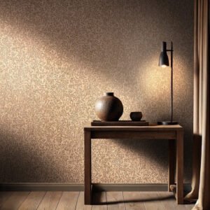 Non-woven wallpaper floral brown gold metallic 35533