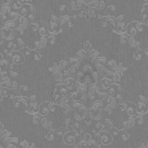 Wallpaper non-woven Floral Ranke Anthracite Metallic 58225