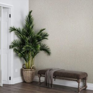 Non-woven wallpaper floral concrete look cream beige 35531