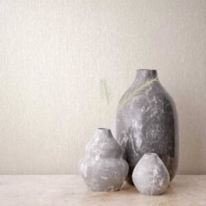 Non-woven wallpaper 58431 plain beige white Marburg