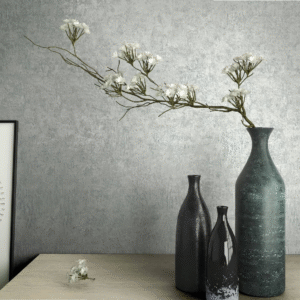 Non-Woven Wallpaper Concrete Look Plain Blue grey 34523