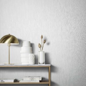 Wallpaper non-woven Uni patina Weiss Metallic 85761