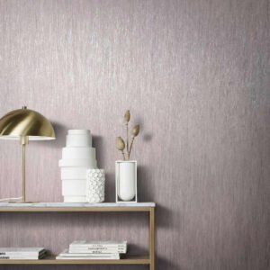 Wallpaper non-woven Uni patina rosé silver metallic 85759