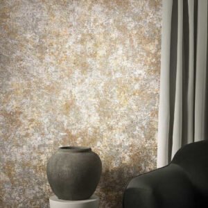 Wallpaper non-woven patina brown gray metallic 85725
