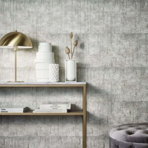Wallpaper non-woven patina cork gray gold metallic 85750