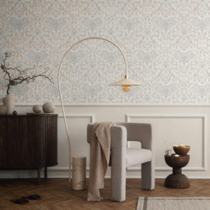 Non-woven wallpaper ornaments cream beige grey 35147