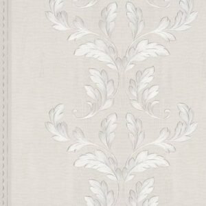 Wallpaper non-woven vines wood cream gray metallic 58251