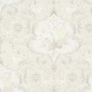 Wallpaper non-woven tendrils Creme Metallic Marburg 58264