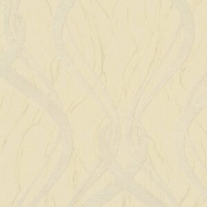 Wallpaper non-woven graphic lines yellow metallic 58233