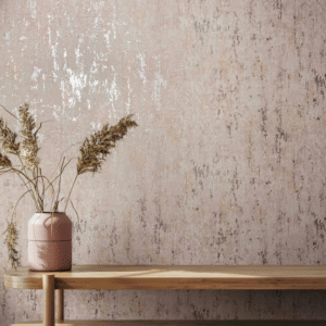 Non-woven wallpaper plaster look beige silver 35124