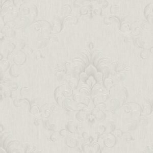 Wallpaper non-woven Floral Ranke Hellgrey Metallic 58221