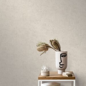 Non-woven wallpaper concrete look cream grey 10418-38